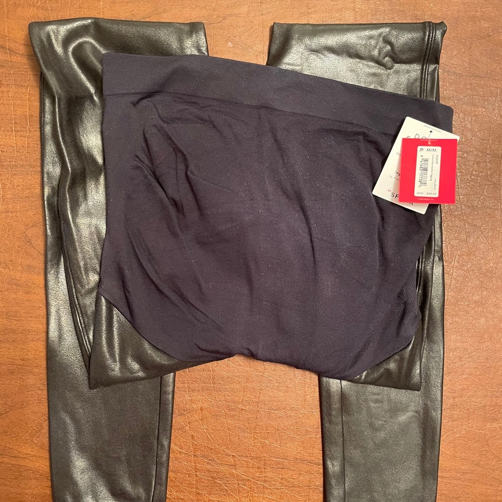 Spanx Maternity Faux Leather Leggings - Medium